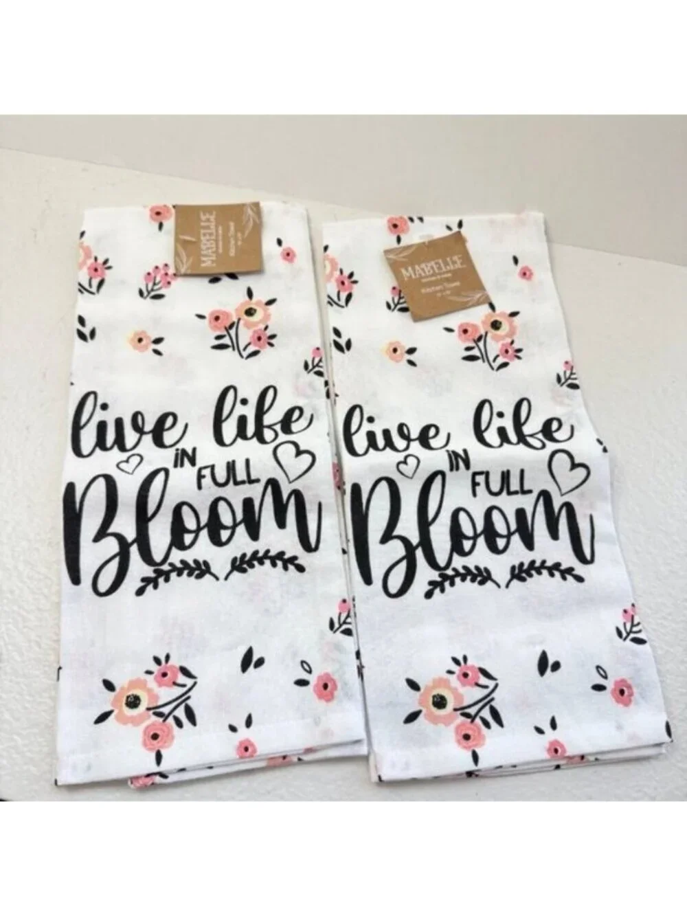Set of 2 Kitchen Towel flower print